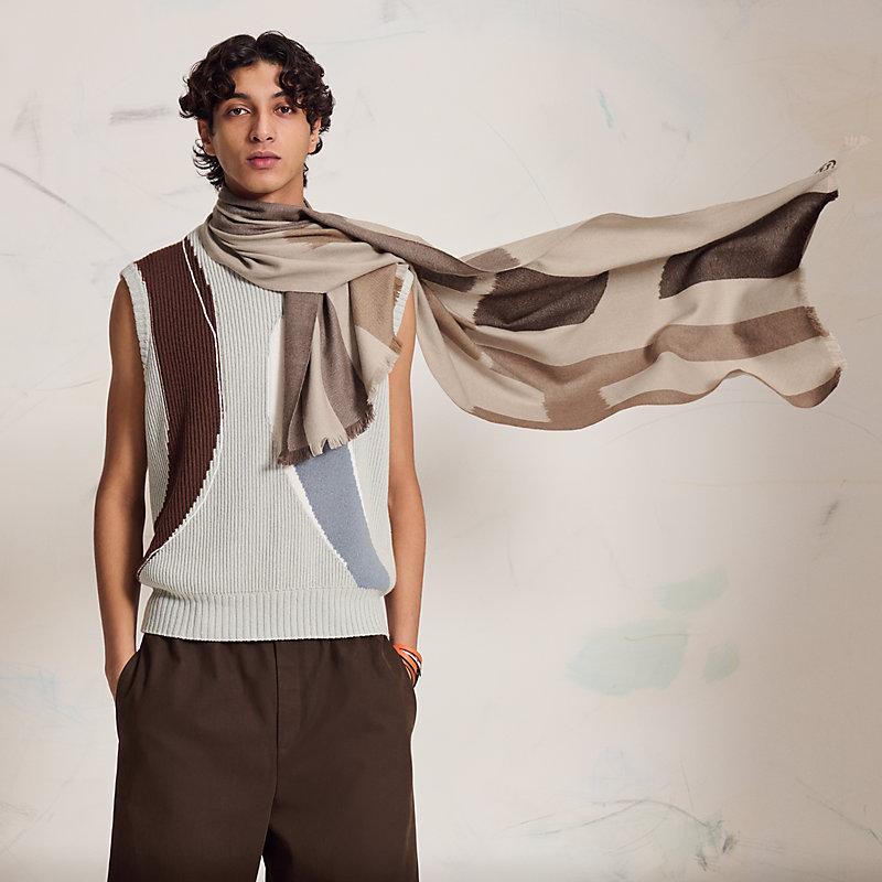 Ikat 4H scarf - Brown | Hermès USA